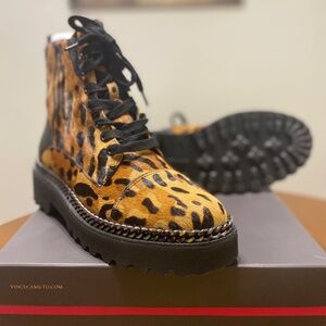 Animal Print Lace Up Boot
